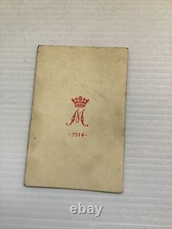 Vintage Original WW1 Princess Mary 1914 Xmas Fund Brass Gift Tin With Contents B