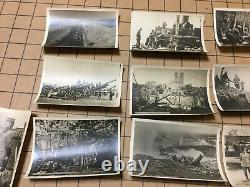 Vintage Original - WWI 19+3 PHOTOS war TRENCHES dead TANKS guns DESTRUCTION