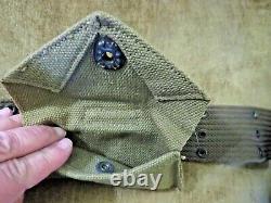 Vintage Original Wwi Wwii Us Army Belt & Canteen &. 45 Ammo & Medical Pouch
