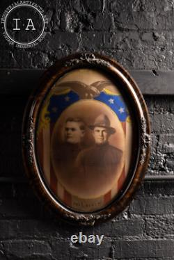 Vintage Oval Convex Glass World War One Portrait
