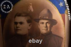 Vintage Oval Convex Glass World War One Portrait