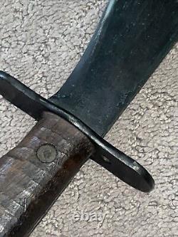 Vintage Plumb Phila 1918 Wwi Bolo Knife Mod 1917 & Boyt Sheath Military 14.5