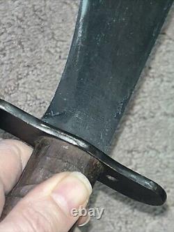 Vintage Plumb Phila 1918 Wwi Bolo Knife Mod 1917 & Boyt Sheath Military 14.5