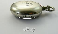 Vintage Rare 1914-18 Ww1 Record Dreadnought Gs Mkii Military Army Pocket Watch