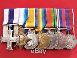 Vintage & Rare Ww1 British Army Military Cross Medal Group Italy Campaign