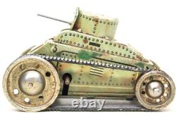 Vintage Scarce Early Pre-War GAMA T-58 Renault Clockwork WWI Tank