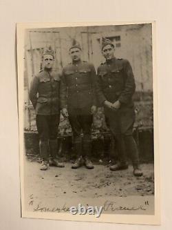 Vintage Somewhere In France Wwi Photograph Of Soldiers From Newport & Croydon