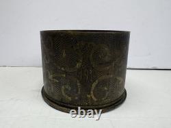 Vintage US MILITARY WW1 TRENCH ART SHELL Very Detailed Art, DATED 1919