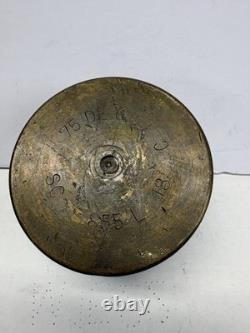 Vintage US MILITARY WW1 TRENCH ART SHELL Very Detailed Art, DATED 1919