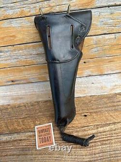 Vintage US Military HOYT 1918 WW1 Colt 45 1911 Flap Holster Dark Brown Leather