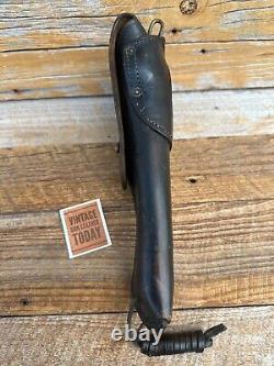 Vintage US Military HOYT 1918 WW1 Colt 45 1911 Flap Holster Dark Brown Leather