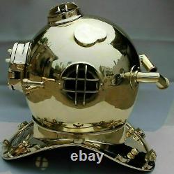 Vintage US Navy Mark V Diving Divers Helmet Brass Antique Marine Gift