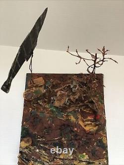 Vintage Unusual Colourful Diorama Depicting A WW1 Battle Scene