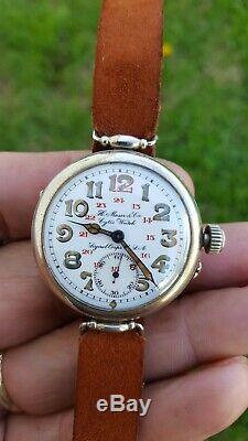 Vintage WW1 H. Moser & Cie Signal Corps Military SILVER Trench Watch-SERVICED