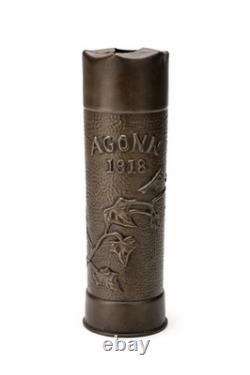 Vintage WW1 Trench Art Brass Shell Vase Flower Artillery 1917