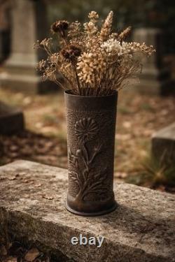 Vintage WW1 Trench Art Brass Shell Vase Flower Artillery 1917