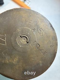 Vintage WW1 Trench Art Brass Shell Vase Flower Artillery 1917