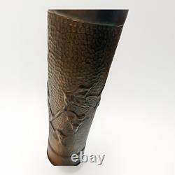 Vintage WW1 Trench Art Brass Shell Vase Flower Artillery 1917
