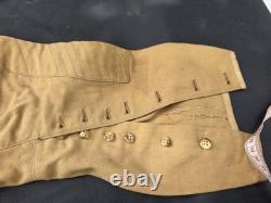 Vintage WW1 US Army Doughboy Military Uniform Vest Leather Gaiters Bag Leggings+