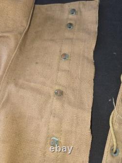 Vintage WW1 US Army Doughboy Military Uniform Vest Leather Gaiters Bag Leggings+