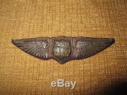 Vintage WWIIWWIMilitaryWings Pin US Shield Sewen Army Navy Air Force Marines