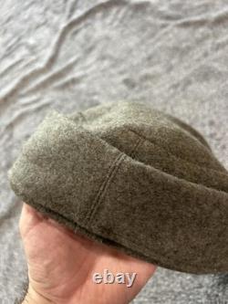 Vintage WWI German Field Cap Hat Size 59 Schipperfabrik Feldgrau Wool 1916