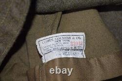 Vintage WWI Jacket Mens S AEF Wool Military Goldman 1918 World War 1 Infantry