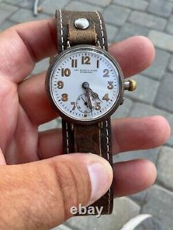 Vintage WWI Trench Watch Personal Effects Direct Family Provenance Radium Dial