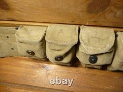 Vintage WWI US M1910 MEDICAL BELT, 10 POCKET, MILLS 1917 PATENT