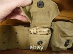 Vintage WWI US M1910 MEDICAL BELT, 10 POCKET, MILLS 1917 PATENT