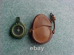 Vintage WWl FRENCH & SON LONDON Military Compass w Original Leather Case 1917
