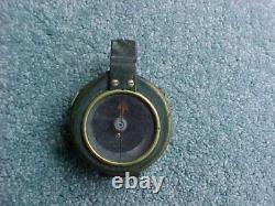 Vintage WWl FRENCH & SON LONDON Military Compass w Original Leather Case 1917