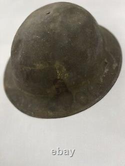 Vintage World War 1 Doughboy Helmet Numbered Za54