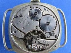 Vintage Ww1 Swiss Cyma Wire Lugs Military Trench Mens Watch -nice Dial & Case