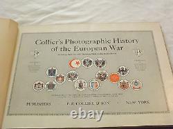 Vintage Wwi 1915 Collier's Photographic History Of European War Large Book