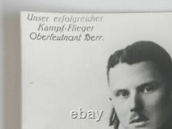 Vtg Oberleutnant Hans Berr Postcard War Military WW1 ACE German Aviation