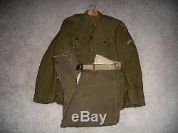 Vtg US Army Air Force World War I WW1 Era Engineer Service Tunic Suit & Pants