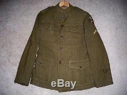 Vtg US Army Air Force World War I WW1 Era Engineer Service Tunic Suit & Pants