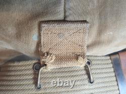 Vtg WW1 US Army M-1910 Canteen Cup Cover 1918 Pistol Belt Trench Art ID D. Leepen