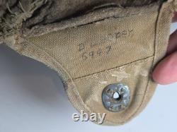 Vtg WW1 US Army M-1910 Canteen Cup Cover 1918 Pistol Belt Trench Art ID D. Leepen