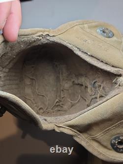 Vtg WW1 US Army M-1910 Canteen Cup Cover 1918 Pistol Belt Trench Art ID D. Leepen