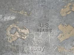 Vtg WW1 US Army M-1910 Canteen Cup Cover 1918 Pistol Belt Trench Art ID D. Leepen