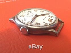 Vtg WWI Tiffany & Co. Antique Military Trench Officer Watch Porcelain Longines