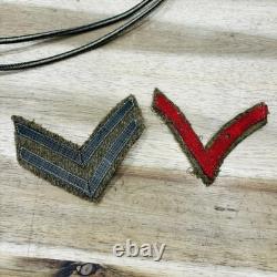 WW1 110 Aero Squadron Named Dog Tags Hat Cord Collar Discs Patches Vtg Antique
