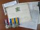 WW1 1914-15 GALLANTRY MILITARY MEDAL GROUP 2nd KRRC + PAPERS IMMEDIATE MM WW