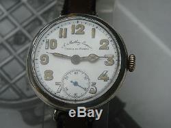 WW1 1914 Jaeger military Trench watch A Matthey Jaquet German French import vgc