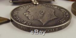 WW1 1914 Star Medal Trio & Memorial Plaque Private Harry Halls Royal Fusiliers