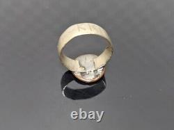 WW1 1914 US ARMY vintage silver ring About US9.5 #24