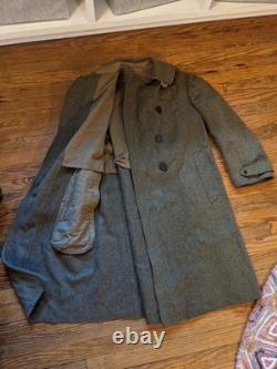 WW1 1917 US Army Wool Shawl Overcoat Trench Coat Field Uniform Military Size 40R
