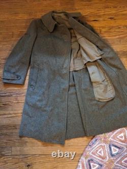 WW1 1917 US Army Wool Shawl Overcoat Trench Coat Field Uniform Military Size 40R